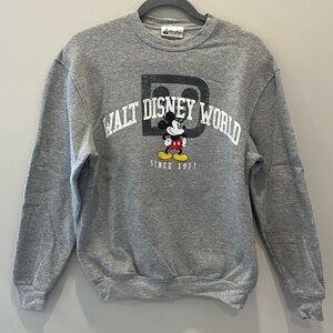 Disney World Parks Authentic Crew Neck Sweater, Grey, Size S